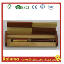 Металлическая деревянная шариковая ручка в деревянной подарочной коробке643